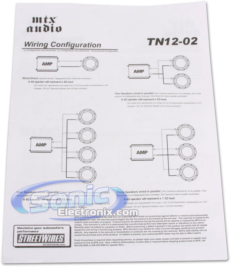 MTX Terminator TN12-02 12&rdquo; 400 Watt Car Audio Subwoofer+Sealed Sub Box Enclosure Image 7