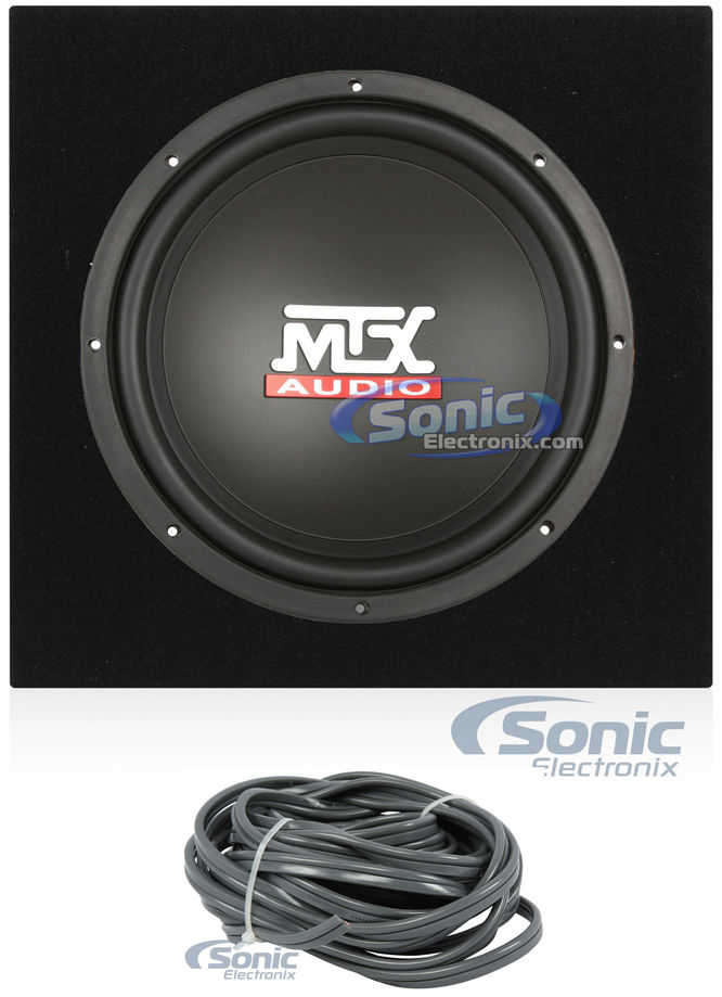 MTX Terminator TN12-02 12&rdquo; 400 Watt Car Audio Subwoofer+Sealed Sub Box Enclosure Image 1