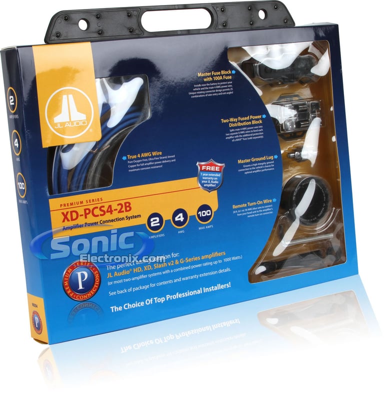 JL Audio XD-PCS4-2B 4 Gauge Dual Amplifier Kit Open Box (Complete) Image 9