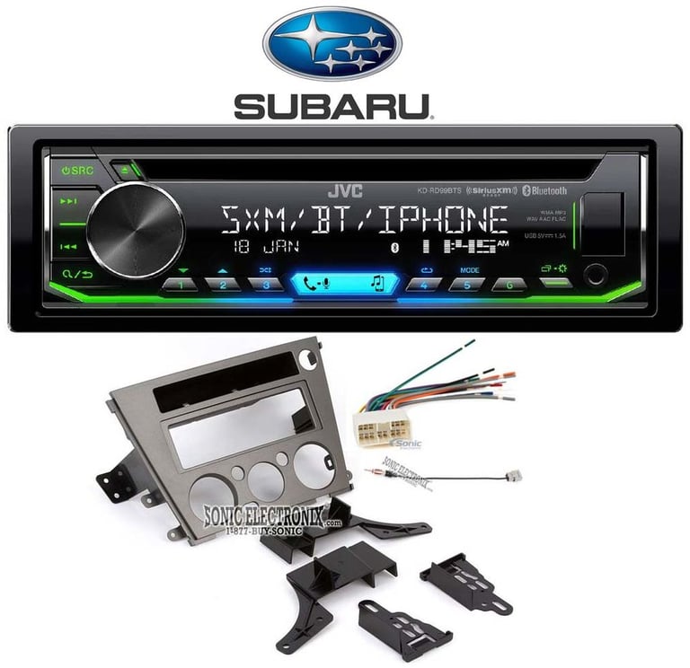 JVC CD Receiver w/Bluetooth USB/iPhone/Android/XM For 2005-2009 Subaru Outback Image 1