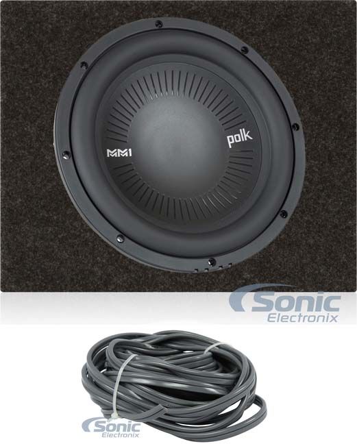 Polk Audio MM1042SVC 10&rdquo; 1200w SVC Car Audio Subwoofer+Sealed Sub Box Enclosure Image 1