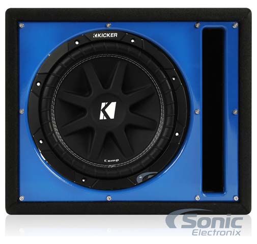 Kicker C104 10" 4-Ohm Car Audio Subwoofer Sub + Single Vented Sub Box Enclosure Image 1