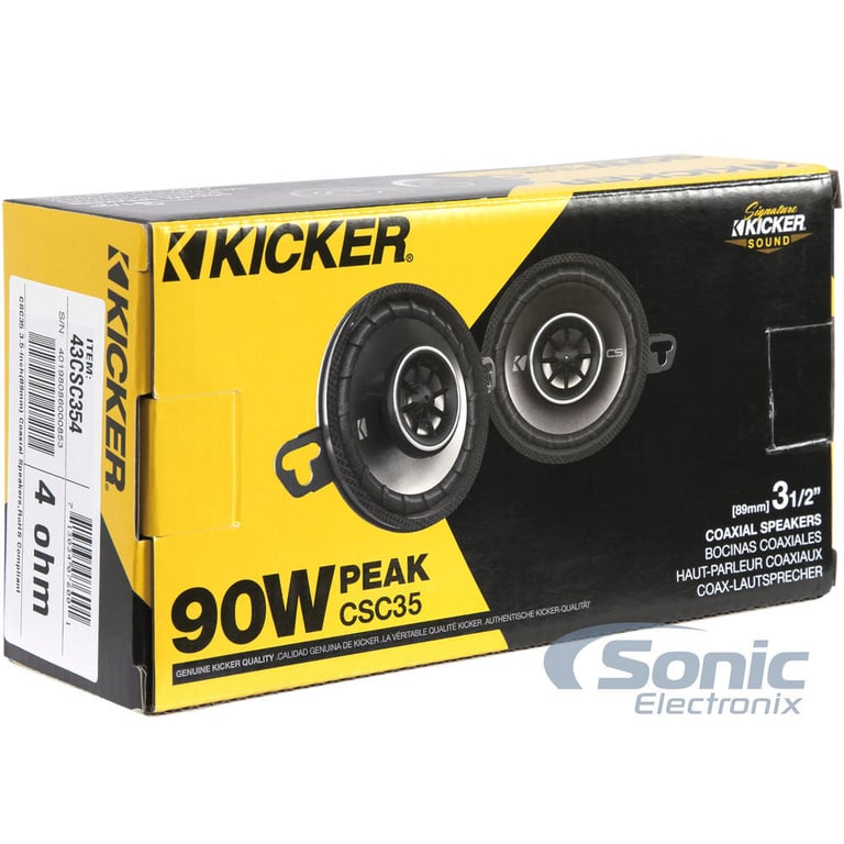 Kicker CS 3.5" Front Door Speaker Replacement Kit For 2005-2013 Chevy Corvette Image 13