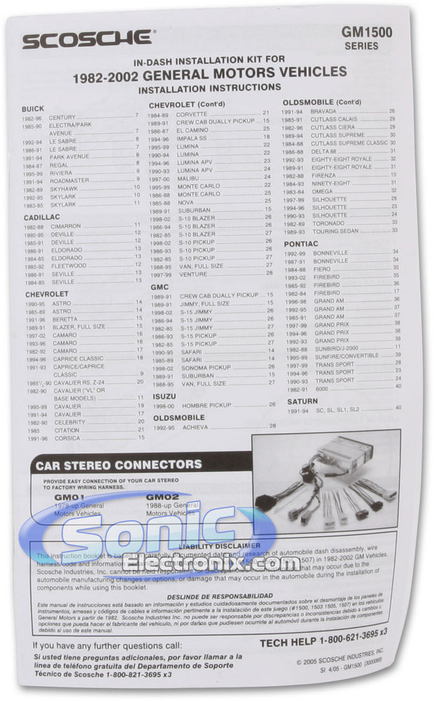 Scosche GM1507B / GM1507 Image 2