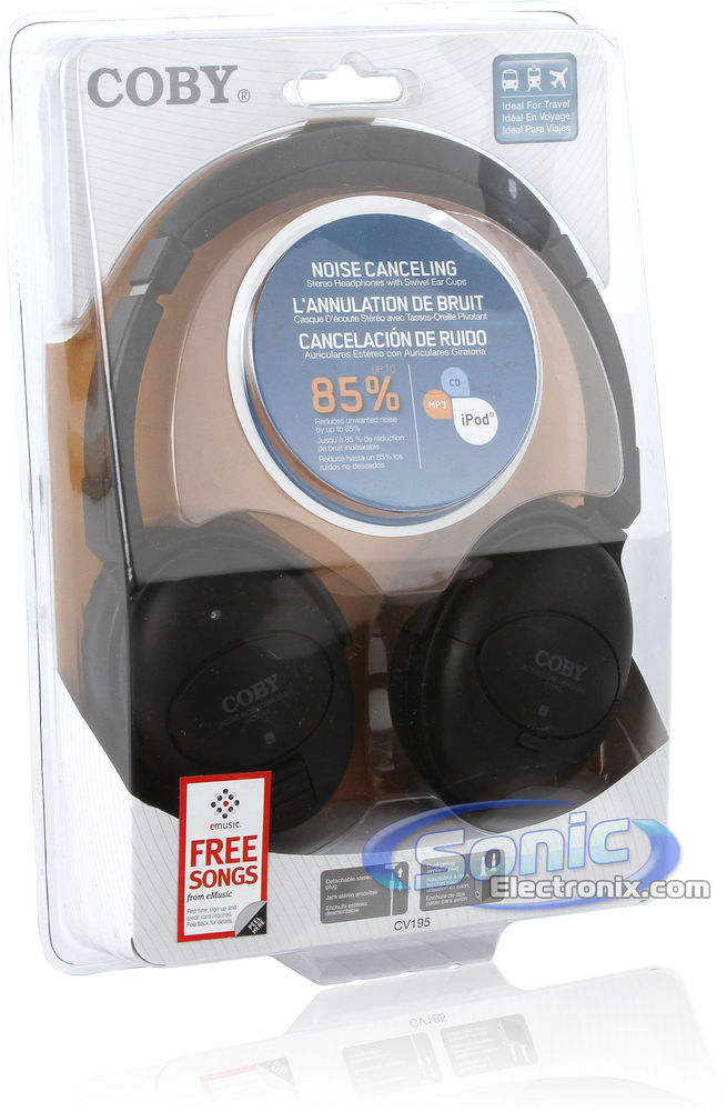 Coby CV195 (CV195) Noise Canceling Stereo Headphones Image 7