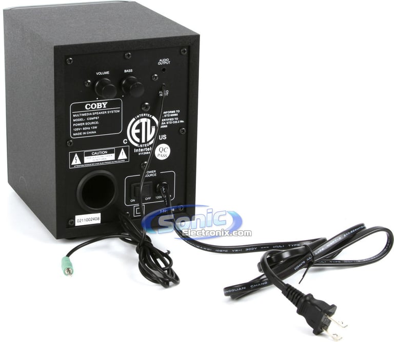 Coby CSMP67 (CS-MP67) 50-Watt High Performance 2.1 MP3 Speakers Image 5