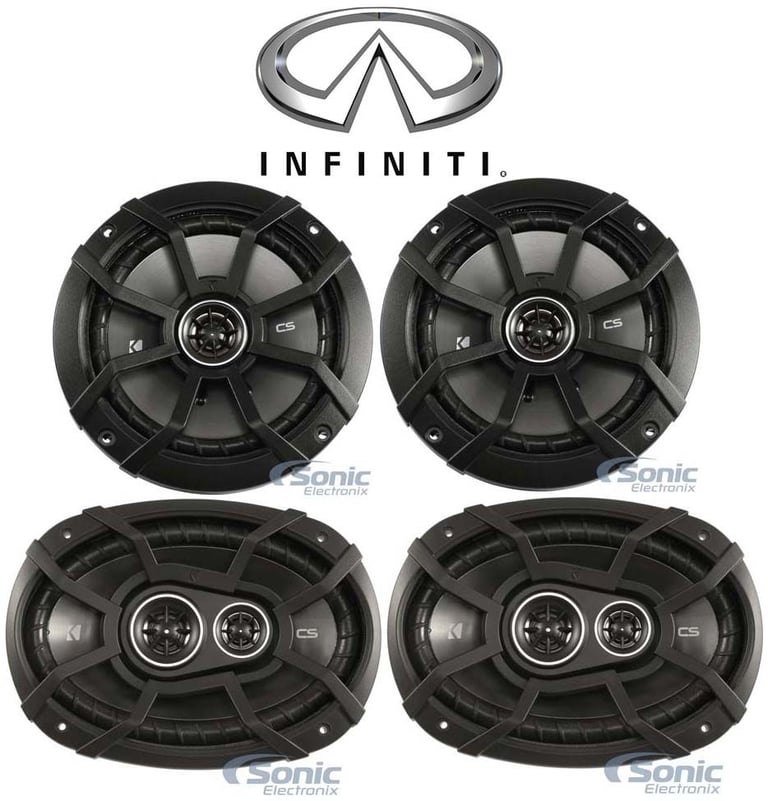 Kicker Front+Rear Speaker Replacement For 1991-2002 INFINITI G20 Image 1
