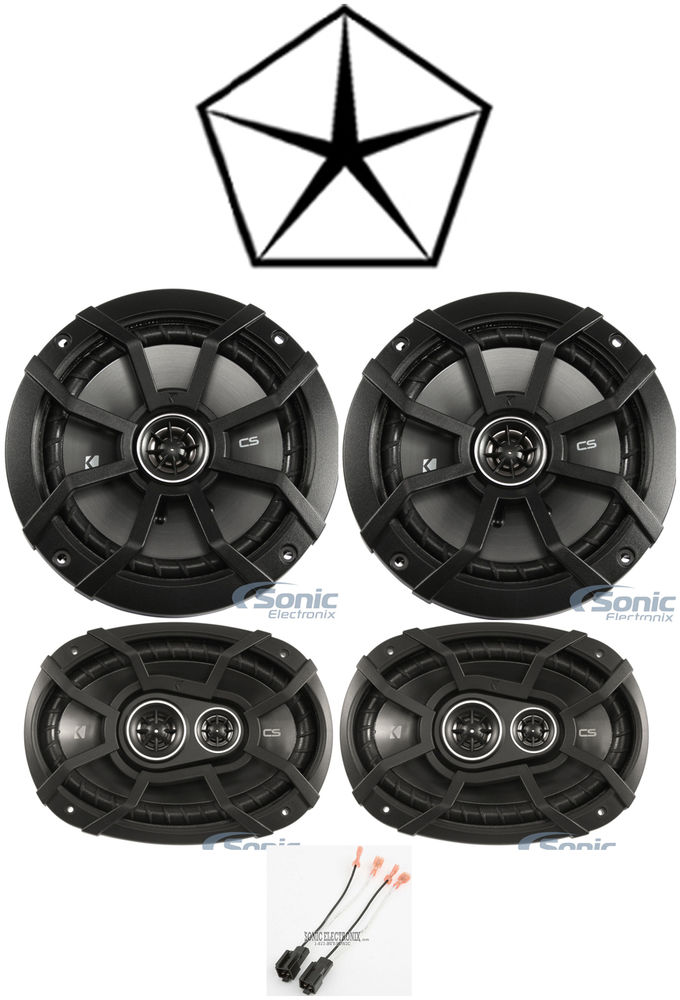 Kicker Front + Rear Factory Speaker Replacement Kit For 2001 Chrysler Sebring Image 1