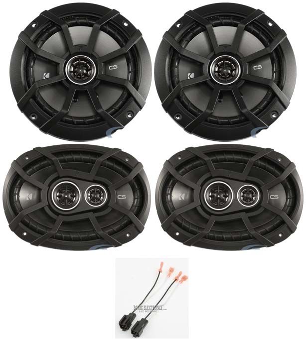 Kicker Front + Rear Factory Speaker Replacement Kit For 1998-04 Dodge Intrepid Image 1