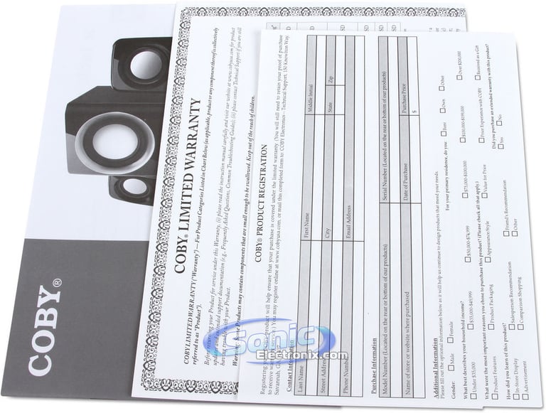 Coby CSMP67 (CS-MP67) 50-Watt High Performance 2.1 MP3 Speakers Image 6