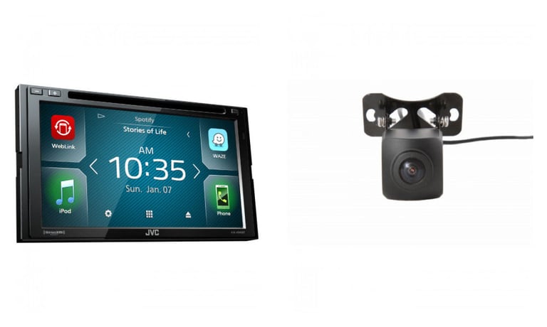 JVC KW-V640BT + Belva BBCAM3 Premium Backup Camera Image 1