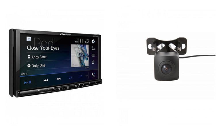 Pioneer AVH-600EX In-Dash Receiver + Premium Universal Backup Camera Image 1