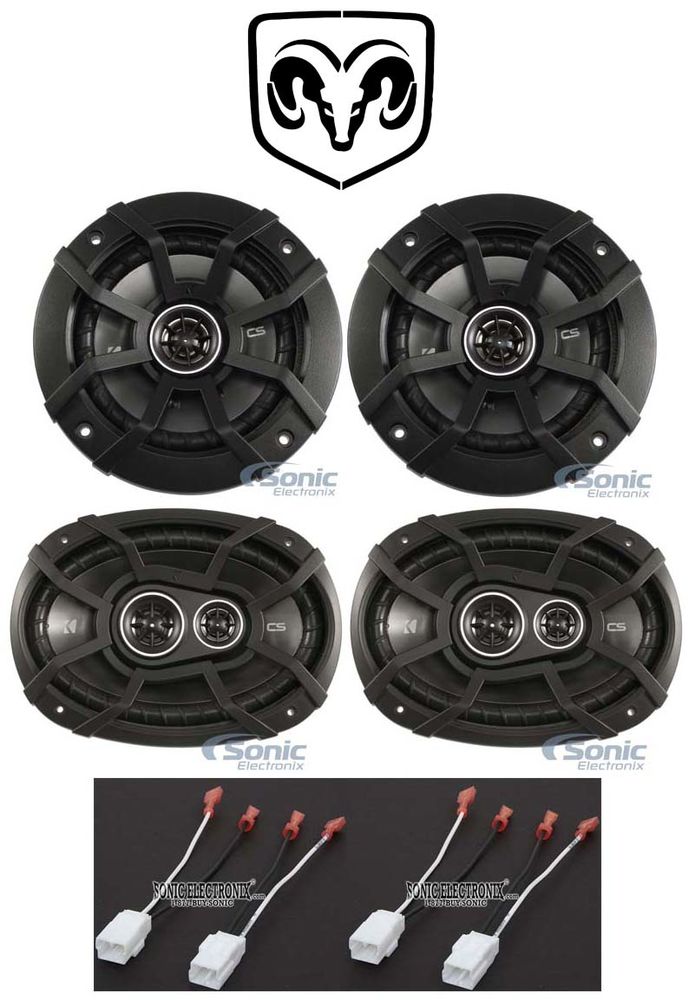 Kicker Front 6x9"+Rear 5.25" Speaker Replacement Kit For 2006-08 Dodge Ram 1500 Image 1