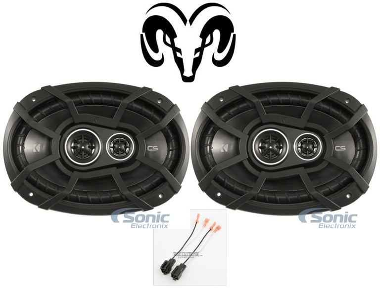 Kicker 6x9" Rear Factory Speaker Replacement Kit For 2001-2006 Dodge Stratus Image 1