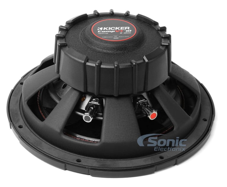 (2) Kicker 43CVT102 COMPVT 10" 1600w Shallow Slim Car Subwoofers Subs CVT10-2 Image 11