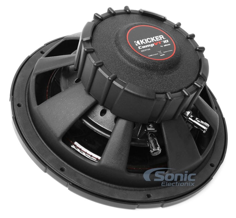 2) Kicker 43CVT104 COMPVT 10" 1600W Slim Subwoofers+Sealed Box+Amplifier+Amp Kit Image 22