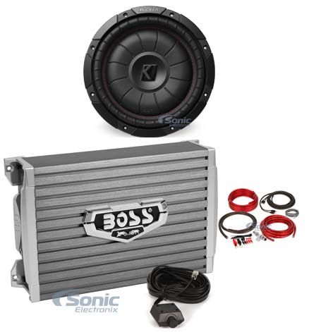 Kicker 43CVT104 COMPVT 800W 10" Car Subwoofer Sub+2-Channel Amplifier+Amp Kit Image 1