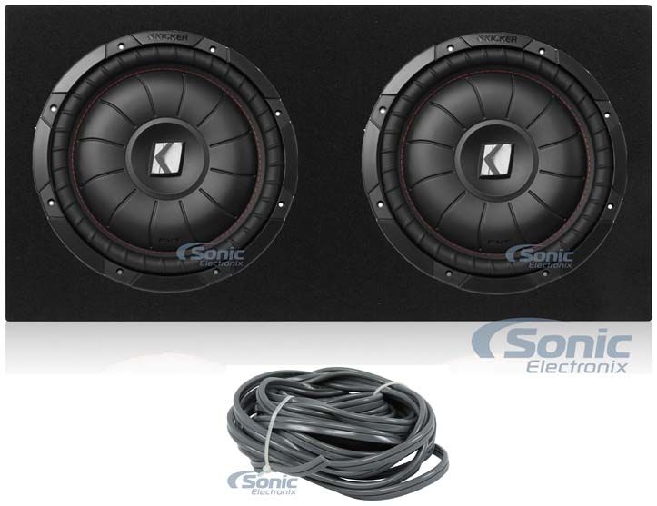 (2) Kicker 43CVT122 with Sealed Subwoofer Box Image 1