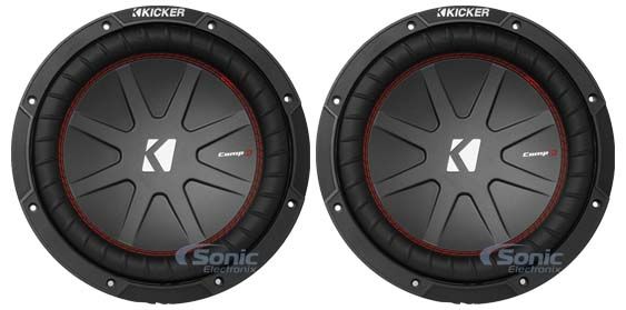 (2) Kicker 43CWR102 COMPR10 1600 Watt 10" Car Audio Subwoofers Subs Image 1