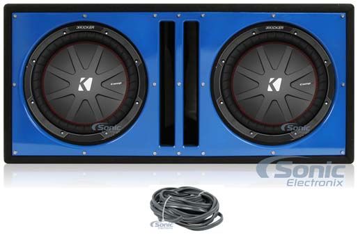 (2) Kicker 43CWR122 COMPR12 2000 Watt 12" Car Subwoofer+Vented Sub Box Enclosure Image 1