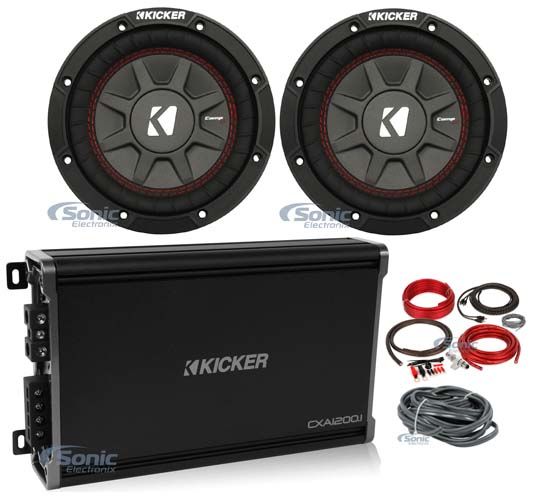 Xcab 10" Kicker Subwoofers+Mono Amplifier+Sub Box+Amp Kit For 2000-03 Ford F150 Image 1