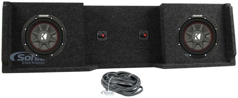 Xcab Dual 10" Kicker Subwoofers + Sub Box Enclosure For 1999-2006 GMC/Chevy Image 1
