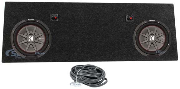 Sub Enclosure Box+2) Kicker 12" Subwoofers For 07-13 GMC/Chevy Sierra/Silverado Image 1