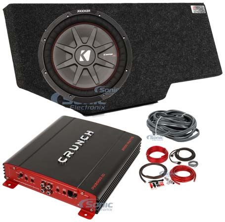 Sub Box+Kicker 12" Subwoofer+Mono Amplifier+Amp For 2002-Up Dodge Ram Quad Cab Image 1
