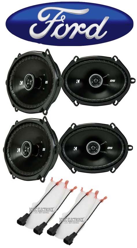 Kicker 6x8" Front+Rear Factory Speaker Replacement Kit For 2004-2006 Ford F-150 Image 1
