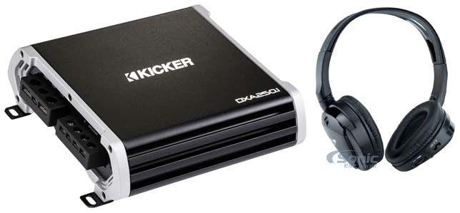 Kicker 43DXA2501 250 Watt RMS Mono Class D Car Amplifier Amp DXA250.1+Headphones Image 1