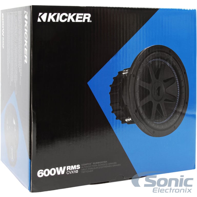 Kicker 44CVX104 10" 600 Watt RMS Subwoofer + Atrend 10SQV Image 22