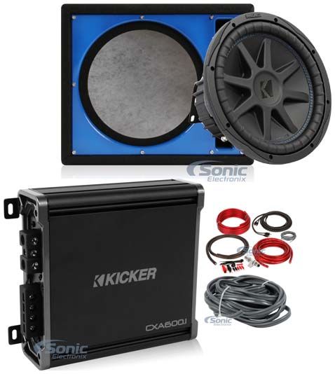 Kicker 44CVX124 Comp VX CVX 12" 1500w Subwoofer+Amplifier+Vented Box+Amp Kit Image 1