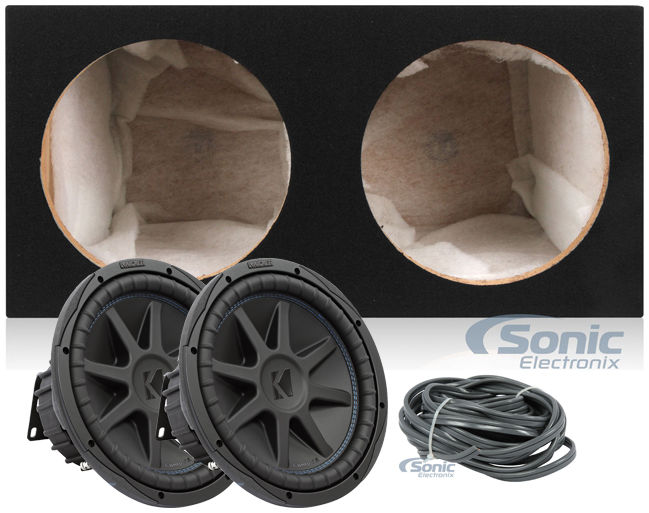 2) Kicker 44CVX124 Comp VX CVX 12" 3000w Car Subwoofers+Sealed Sub Box Enclosure Image 1