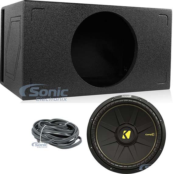 Kicker 44CWCD154 CompC 15" 1200w Car Audio Subwoofer + Vented Sub Box Enclosure Image 1