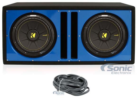 (2) Kicker 44CWCS104 CompC 10" 1000 Watt Car Subwoofers+Vented Sub Enclosure Box Image 1