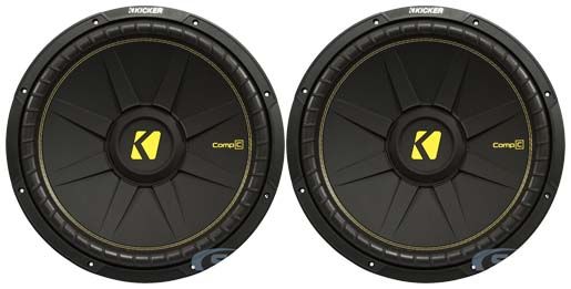 (2) KICKER 44CWCS154 CompC 15" 2400w SVC 4-Ohm Car Audio Subwoofers Subs Image 1