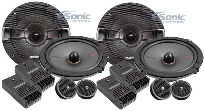 2-Pairs Kicker 44KSS6504 6.5" 250 Watt Car Audio Component Speakers Pair Image 1