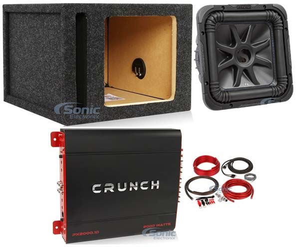 Kicker L7S102 L7 10" Solobaric Car Sub+Vented Enclosure+750W Amplifier+Amp Kit Image 1