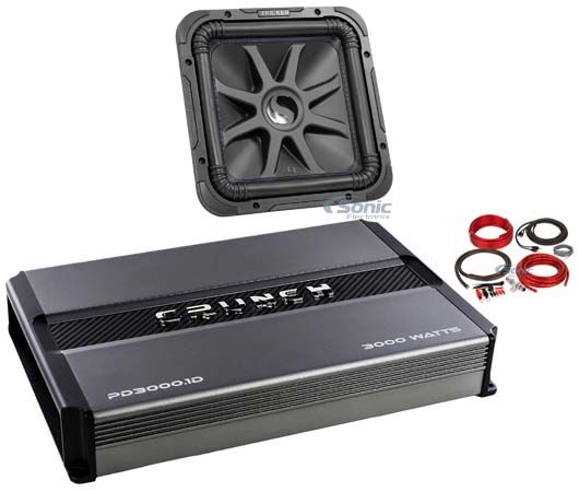 Kicker L7S122 12" 750W Dual 2 Ohm Solobaric L7S Car Sub+750W Amplifier+Amp Kit Image 1