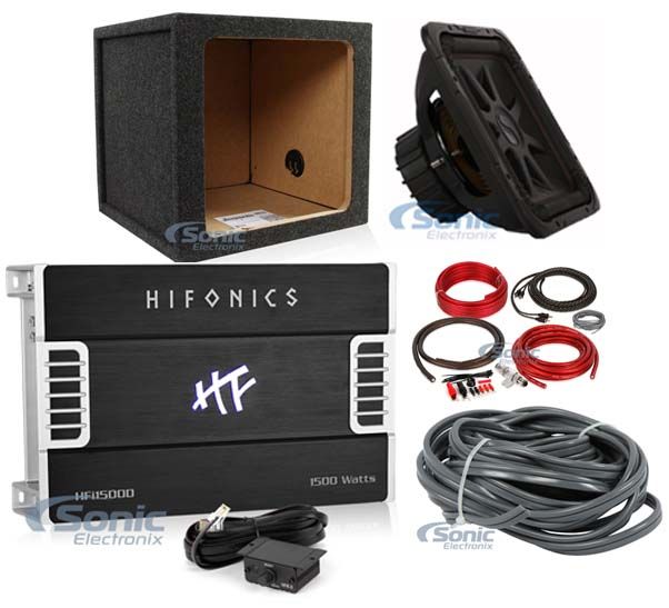 KICKER 45L7R154 15" 1800 Watt L7R Car Subwoofer+Box+Mono Amplifier+Amp Kit Image 1