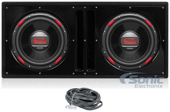 (2) Boss Audio AR120DVC 12" 1600w DVC Car Subwoofers + Vented Sub Enclosure Image 1