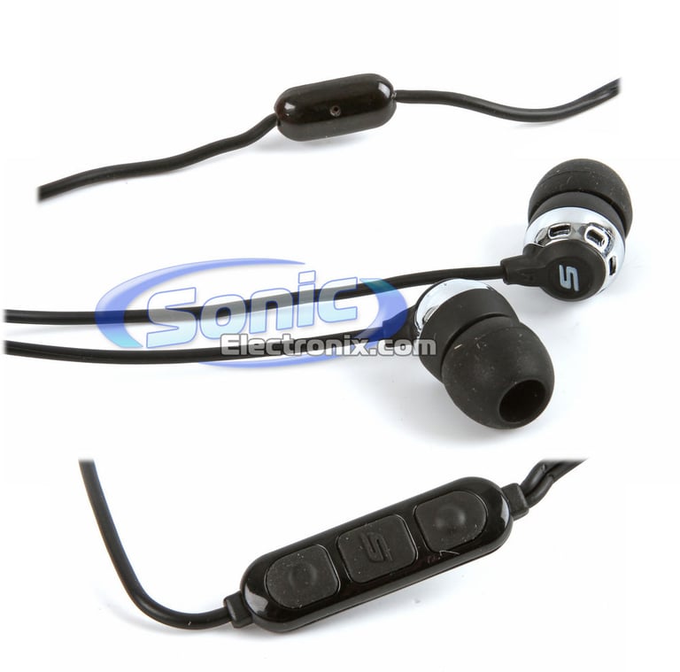Scosche HP155m Noise Isolation Earbuds with tapLINE II & Microphone (Black/Chrome) Image 1