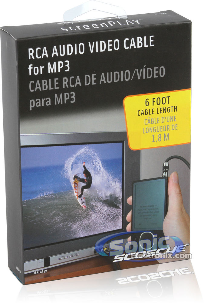 Scosche screenPLAY I6RCA35V Composite Video RCA Cable Image 2