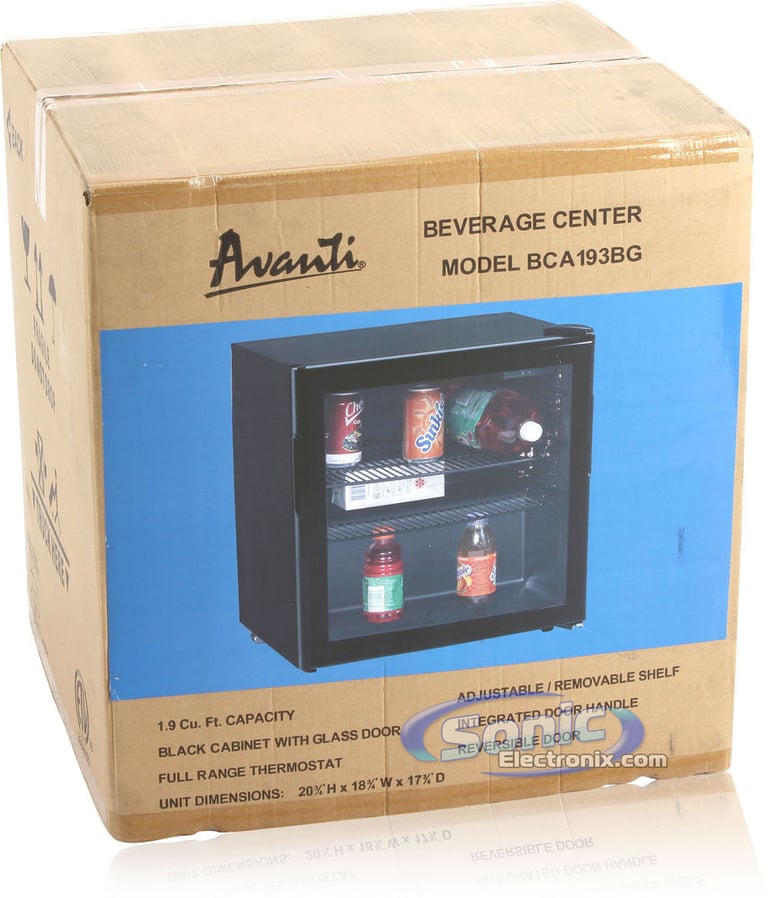 Avanti BCA193BG (Black w/ Glass Door) Image 5