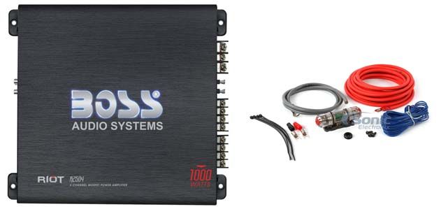 BOSS Audio R2504 Amplifier + Remote + Amplifier Kit Image 1