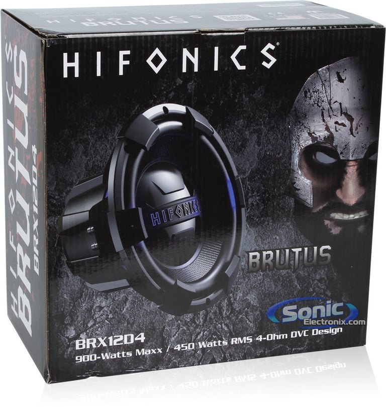 Hifonics BRX12D4 12" 900 Watt DVC Car Subwoofer Sub + Single Sealed Sub Box Image 30