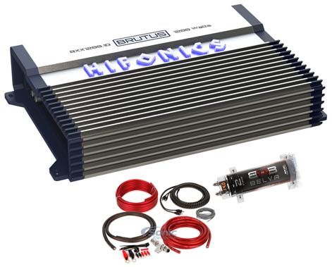 Hifonics BXX1200.1D Car Amplifier + Amp Kit + Capacitor Image 1