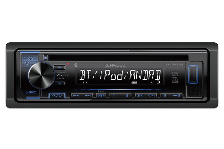 Kenwood KDC-BT22 CD Receiver w/Bluetooth/Android/iPhone+(2) 6.5" 600w Speakers Image 1