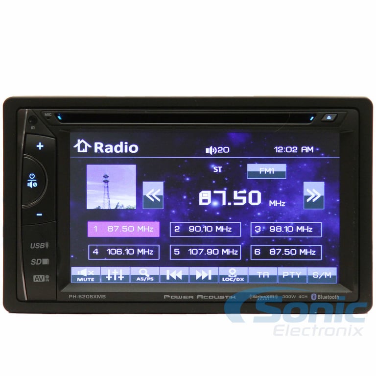 Power Acoustik PH-620SXMB 6.2" DVD Monitor Bluetooth Receiver w/SiriusXM+Camera Image 7