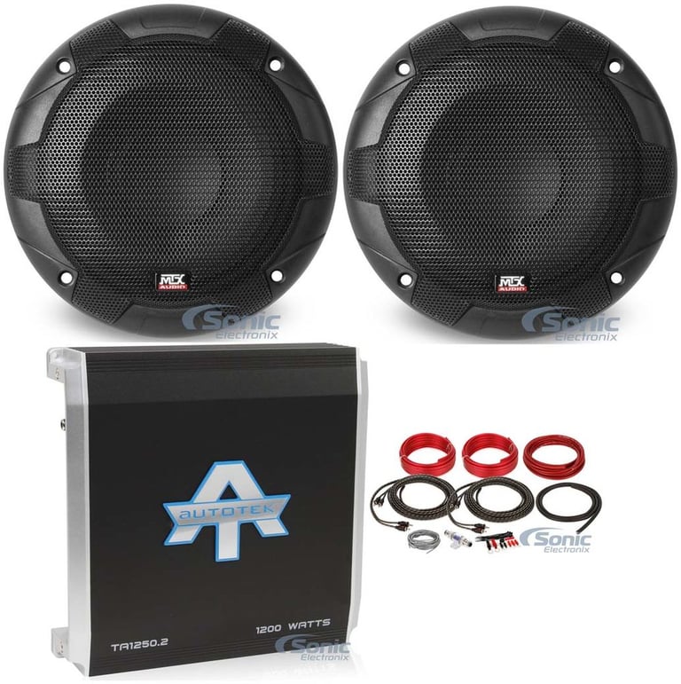 MTX Audio TERMINATOR65 + Stable 4-Channel Class-A/B Amplifier + Amp Kit Image 1